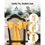 Satin Chair Sashes Bows, 50PCS Chair Ribbon Ties Back Sash, 7 x 108 inch, Gold Wedding Reception Decoration, for Wedding Ceremon