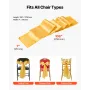 Satin Chair Sashes Bows, 50PCS Chair Ribbon Ties Back Sash, 7 x 108 inch, Gold Wedding Reception Decoration, for Wedding Ceremon
