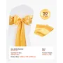 50 pcs Golden Stretch Spandex Stol Sashes Bows, Stol Slipcover
