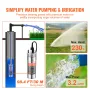 Solar Water Pump, 12V DC 120W Submersible Deep Well Pump, Max Flow 12 L/min(3.2 GPM), Max Head 70m/230 ft, Max Submersion 30m/98