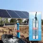 Solar Water Pump, 12V DC 120W Submersible Deep Well Pump, Max Flow 12 L/min(3.2 GPM), Max Head 70m/230 ft, Max Submersion 30m/98