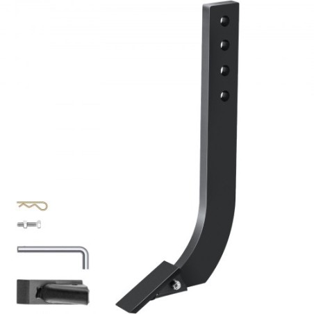 Box Blade Shank, 18 "Scarifier Shank, 4 Holes Box Scraper Shank, Ripper Shank med aftagelige koniske tænder og stifter,