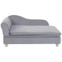 Pet Sofa, Dog Couch for Large-Sized Dogs and Cats, Soft Velvety Dog Sofa Bed, 110 lbs Loading Cat Sofa, Grey