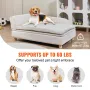 Pet Sofa, Dog Couch for Large-Sized Dogs and Cats, Soft Velvety Dog Sofa Bed, 110 lbs Loading Cat Sofa, White