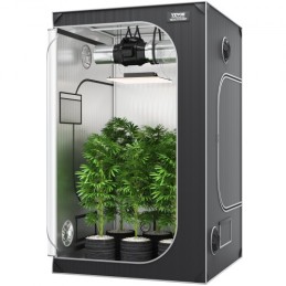4x4 Grow Tent, 48'' x 48'' x 80'', High Reflective 2000D Mylar Hydroponic Growing Tent with Observation Window, Tool Bag and