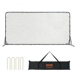 Fodbold rebounder net, 12x6ft jern fodboldtræningsudstyr, sportsfodboldtræning gave med bærbar taske, volleyball