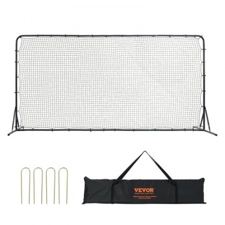 Soccer Rebounder Net, 12x6FT Iron Soccer Training Equipment, Sports Football Training Gift with Portable Bag, Volleyball