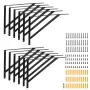 Shelf Bracket, 18 x 12 in 12 Pcs, Heavy Duty Floating Shelf Brackets, Brackets for Shelves, 3mm Thick Matte Black Triangle Shelf