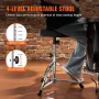 Drum Throne, 19.3 to 23 in / 490-585 mm Height Adjustable, Padded Drum Stool Seat with Anti-Slip Feet 5A Drumsticks 330 lbs / 15