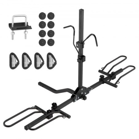 Hitch Mount Bike Rack, 2-Bike Platform Style, 80 LBS Max Capacity Bike Rack Hitch for 1.25-/2-inch Receiver, Titling and