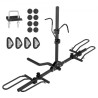 Hitch Mount Bike Rack, 2-cykelplatformstil, 80 lbs Max Capacity Bike Rack Hitch til 1,25-/2-tommer modtager, titling og