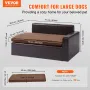 Pet Sofa, Dog Couch for Medium-Sized Dogs and Cats, Soft Leather Dog Sofa Bed, 110 lbs Loading Cat Sofa, Black