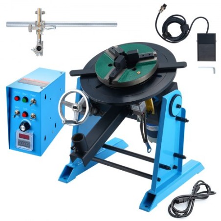 30KG Rotary Welding Positioner 0-90Â° Positioning Turntable Table 1-12RPM