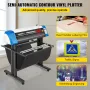 34-tommer semi-automatisk kontur vinylskærer plotter manuel