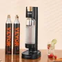 Sparkling Water Maker, Soda Maker Machine for Home Carbonating, Seltzer Water Starter Kit with BPA-free 1L PET Bottle, 2 CO2 Cyl