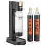 Sparkling Water Maker, Soda Maker Machine for Home Carbonating, Seltzer Water Starter Kit with BPA-free 1L PET Bottle, 2 CO2 Cyl