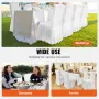 Stretch Spandex Folding Chair Covers, Universal Fitted Chair Cover with Skirt, Removable Washable Protective Slipcovers, for Wed