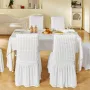 4 stk White Stretch Spandex foldestolafdækning, universel