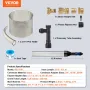 Aquarium Vacuum Gravel Cleaner, 33 ft PVC Hose Fish Tank Vacuum Gravel Cleaner, Siphon Fish Tank Cleaner Vacuum, 3 Types of Bras