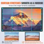 100Inch Diagonal Projector Screen 16:9 4K HD Projector Aluminum Frame Portable Projector Screen Wall Mount for Home Threater Out