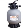 Sand Filter, 19-inch, Up to 45 GPM Flow Rate, Above Inground Swimming Pool Sand Filter System with 7-Way Multi-Port Valve,