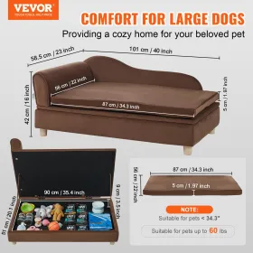 Kæledyrssofa, hunde sofa til store hunde og katte, blød