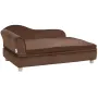 Pet Sofa, Dog Couch for Large-Sized Dogs and Cats, Soft Velvety Dog Sofa Bed, 110 lbs (49.9 kg) Loading Cat Sofa, Dark Brown