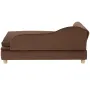 Pet Sofa, Dog Couch for Large-Sized Dogs and Cats, Soft Velvety Dog Sofa Bed, 110 lbs (49.9 kg) Loading Cat Sofa, Dark Brown