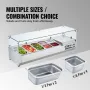 Bordplade kølet salat pizza prep station 150 W glasvagt CE