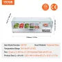 Bordplade kølet salat pizza prep station 150 W glasvagt CE