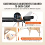 Bærbar massage Tabel 28 "W, 2 foldning Lett Massagebord