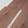 Interlocking Vinyl Floor Tiles 1220 X 185 mm, 10 Tiles 5.5mm Thick Snap Together, Deep Brown Wood Grain DIY Flooring for Kitchen