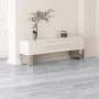 Self Adhesive Vinyl Floor Tiles 36 x 6 inch, 20 Tiles 0.62mm Thick Peel & Stick, Light Gray Wood Grain DIY Flooring for Kitchen,