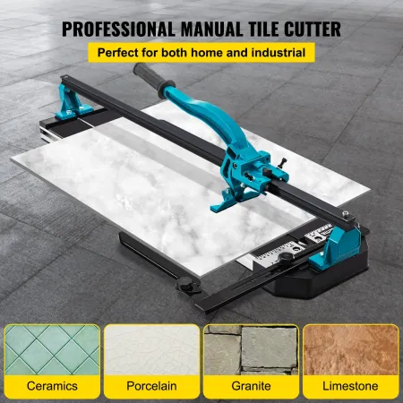 600 mm Tile Cutter Single Rail Double Brackets Manual Tile Cutter 1.5 cm Cap w/Precise Laser Manual Tile Cutter Tools for Precis