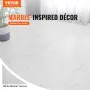 Self Adhesive Vinyl Floor Tiles 12 x 12 inch, 50 Tiles 1.5mm Thick Peel & Stick, White Marble Texture DIY Flooring for Kitchen, 