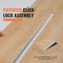 Interlocking Vinyl Floor Tiles 1220 X 185 mm, 10 Tiles 5.5mm Thick Snap Together, Natural Wood Grain DIY Flooring for Kitchen, D