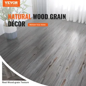Self Adhesive Vinyl Floor Tiles 36 x 6 inch, 36 Tiles 0.62mm Thick Peel & Stick, Vintage Wood Grain DIY Flooring for Kitchen,