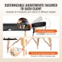 Professional Wide Massage Table 30" (76.2 cm) W, Heavy Duty Folding Massage Table, 8-Level Height Adjustable Facial Salon Tattoo