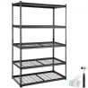 Storage Shelving Unit, 5-Tier Adjustable, 2000 lbs Capacity, Heavy Duty Garage Shelves Metal Organizer Wire Rack, Black, 48" L