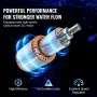 Solar Water Pump, 48V DC 369W Submersible Deep Well Pump, Max Flow 8.4 GPM (31.7 L/min), Max Head 273 ft (83.2 m), Max Submersio