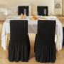 Stretch Spandex Folding Chair Covers, Universal Fitted Chair Cover with Skirt, Removable Washable Protective Slipcovers, for Wed