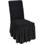 4 stk. Sort stretch spandex klap stol covers, universal