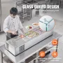 Bordplade kølet salat pizza prep station 155 W glasvagt CE