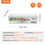 Bordplade kølet salat pizza prep station 155 W glasvagt CE