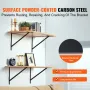 Shelf Bracket, 12 x 8 in 10 Pcs, Heavy Duty Floating Shelf Brackets, Brackets for Shelves, 3mm Thick Matte Black Triangle Shelf 
