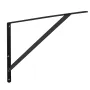 Shelf Bracket, 12 x 8 in 10 Pcs, Heavy Duty Floating Shelf Brackets, Brackets for Shelves, 3mm Thick Matte Black Triangle Shelf 