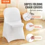 Stretch Spandex Folding Chair Covers, Universal Fitted Chair Cover, Removable Washable Protective Slipcovers, for Wedding, Holid