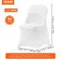 Stretch Spandex Folding Chair Covers, Universal Fitted Chair Cover, Removable Washable Protective Slipcovers, for Wedding, Holid