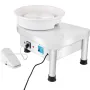 Pottery Wheel 25CM Pottery Forming Machine 280W Electric Pottery Wheel with Foot Pedal and Detachable Basin Shaping Tool Set for