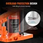 Hydraulic Toe Jack, 2.5 Ton/2268 kg On Toe Toe Jack Lift, 5 Ton/4536 kg On Top Lift Capacity Machine Jack, 0.8-5.3 in/2-13.5 cm 